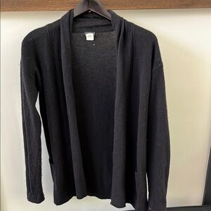 J. Crew Black Cardigan Sweater Open-Front Design